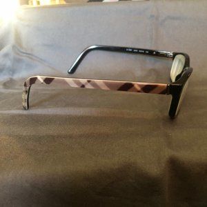 Black Burberry glasses w/plaid B 2087 3240